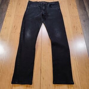 Steve's Jeans Men's 30 x 30 Black Straight Leg Slim Fit Jeans